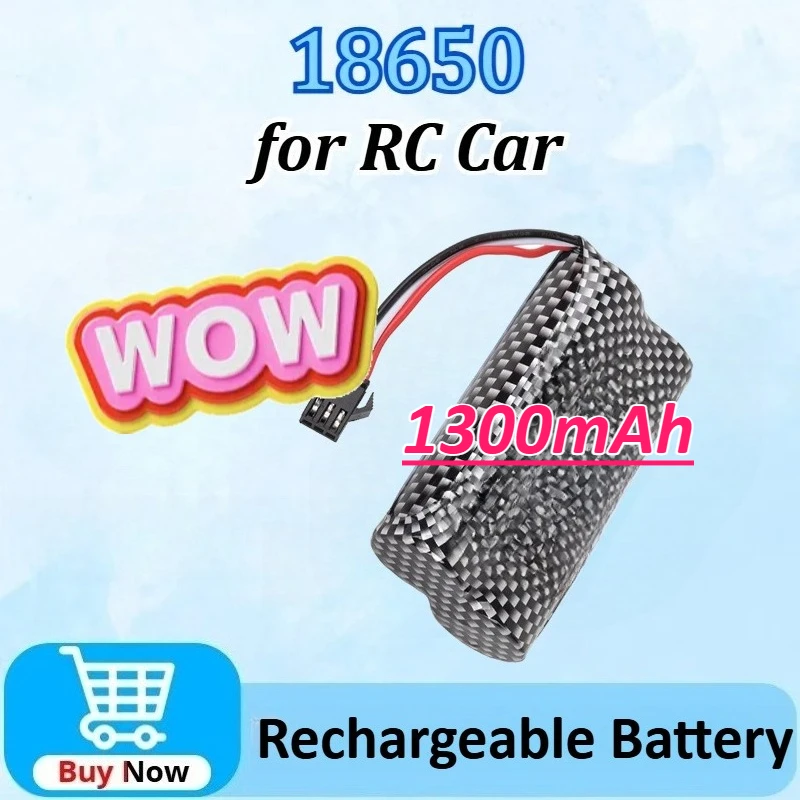 

18650 7.4V 1300mAh SM3P Rechargeable Battery for Watch Gesture Sensing Twisted RC Stunt Car 7.4V 2S Li-ion Battery for RC Cars