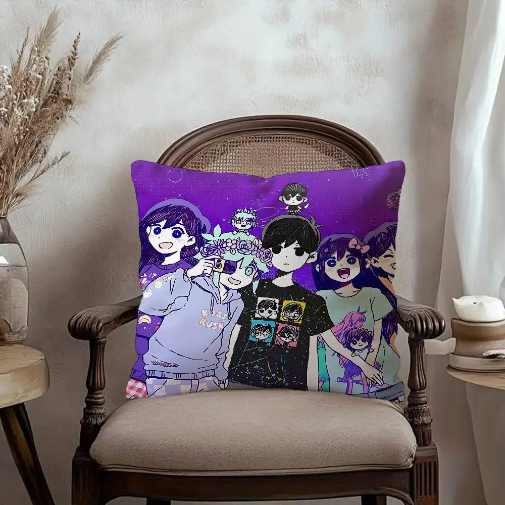 Game Omoris Office Cushion Pillowcase Car Cushion Cover45X45CM Lumbar Pillowcase Sofa Pillowcover