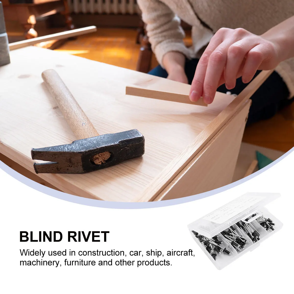 

120Pcs Black Aluminium Blind Rivets Set M2.4 M3.0 M3.2 Burr-Free Smooth Surface Rivet Pull Rod for Construction Electrical