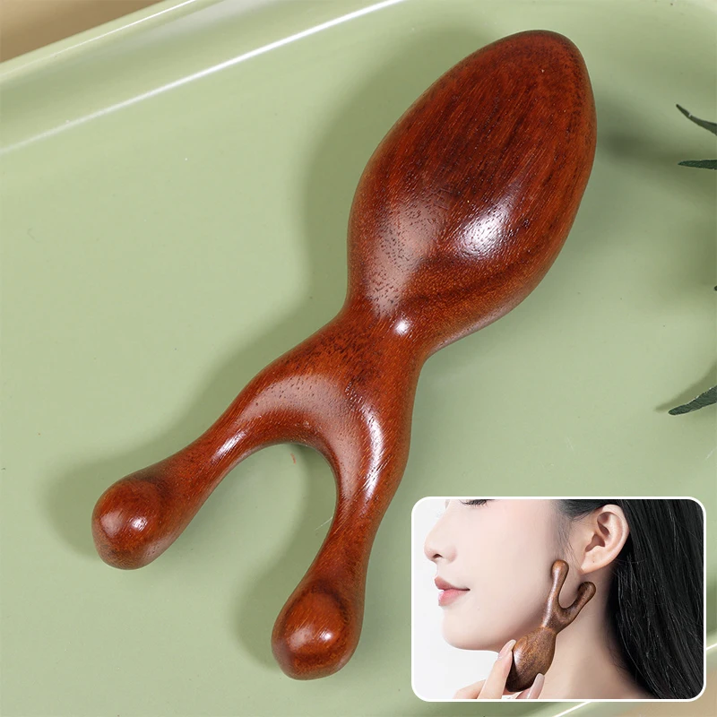 Sandalwood Massage Comb Face Eye Shoulder Neck Scalp Body Meridian Massage Comb Anti-Static Small Ant Shaped Wide Tooth Comb