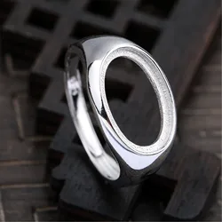 Ring Blank (3x5mm/4x6mm/5x7mm/7x9mm/8x10mm/10x12mm/10x14mm/10x15mm Oval Blank) 925 Silver Adjustable Ring Base