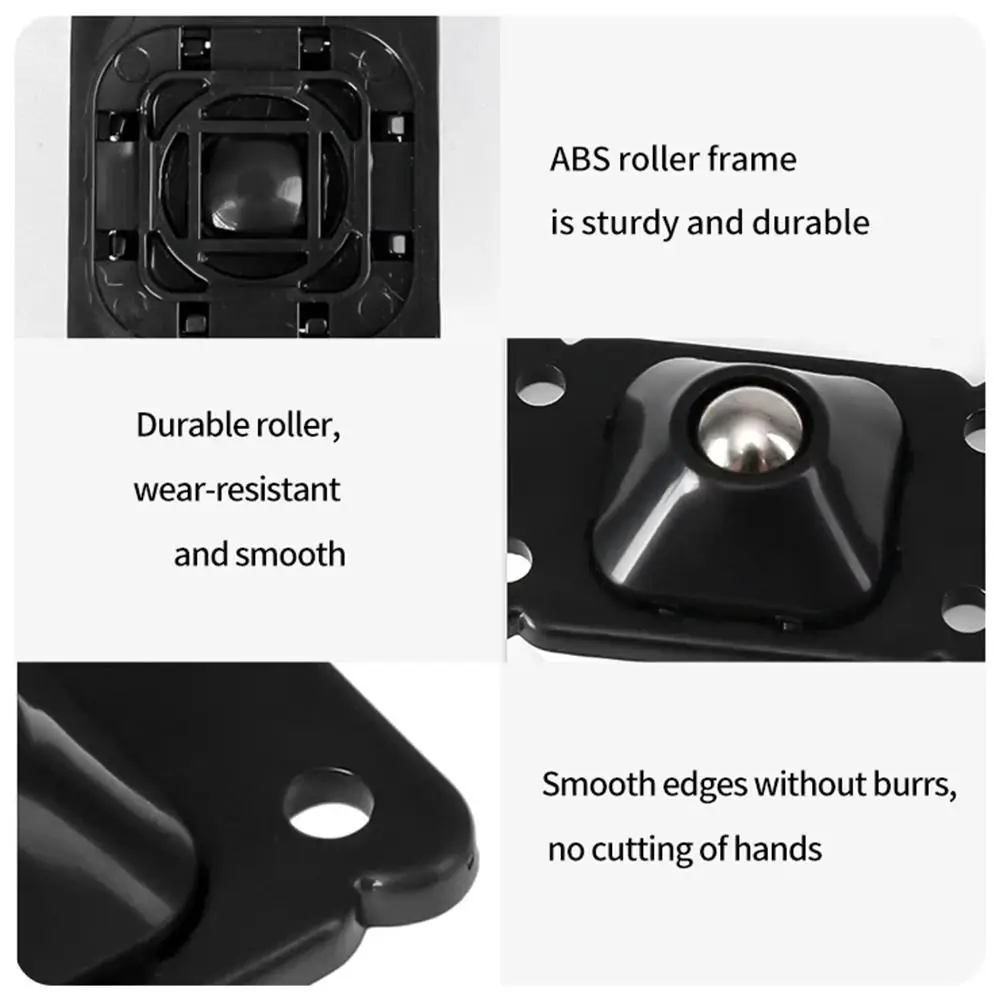 4Pcs/set Self Adhesive Caster Wheel Mini Mute Heavy Duty Moving Furniture Casters 360 Swivel Plastic Rolling Pulley Home Office