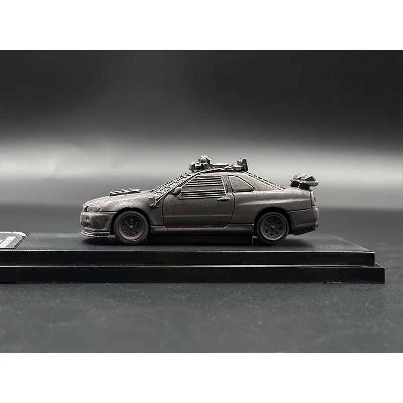 SH 1:64 Skyline GTR R34 Doomsday Wasteland Diecast Diorama Model Collection Miniature Carros Toys Stance Hunters