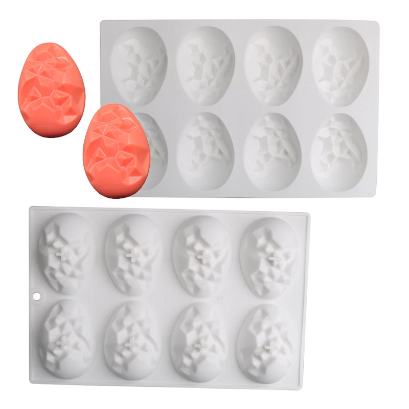 8 Cells Egg Mold for Diy Easter Decorations Cake Molds Easter Egg Surprise Chocolate Molds Easter Eggs Chocolate Silicone Molds
