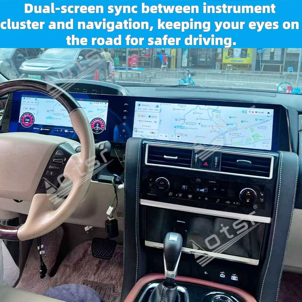 Car Instrument Cluster Android Car Radio Stereo For Nissan Patrol Y62 QX56 QX80 2008~2021 Same-screen Interaction CarPlay GPS