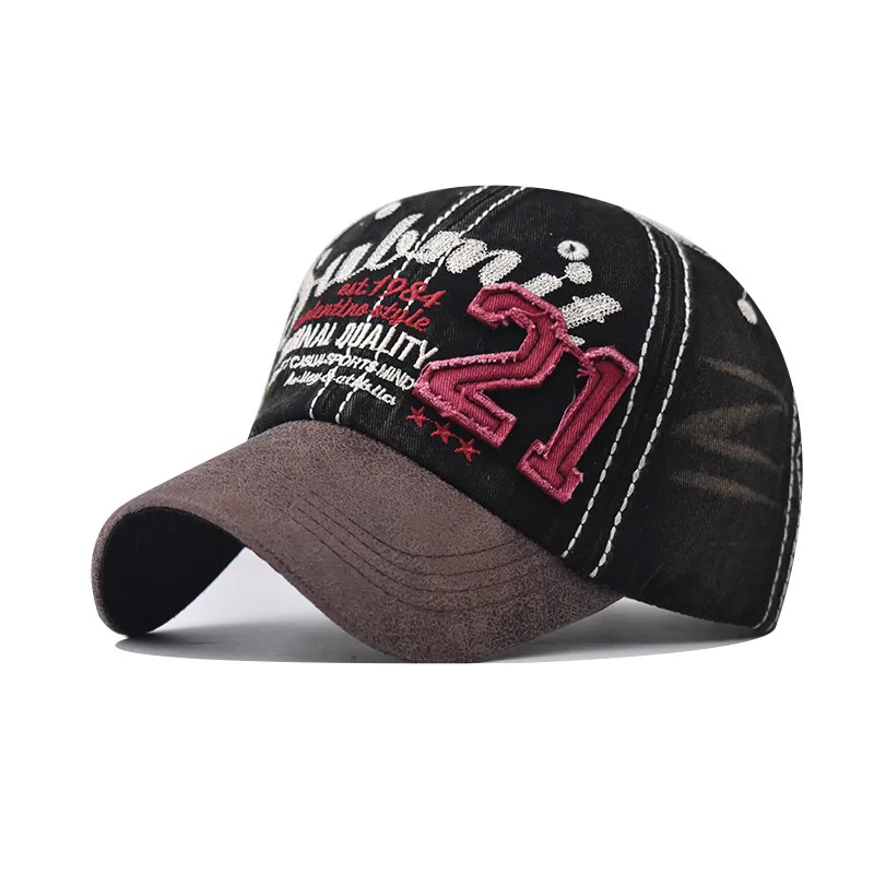 

Men And Women Denim Washed Vintage Baseball Cap Scrubbed Super Good Feel High-Quality Dad Hat Simple Plain Cap