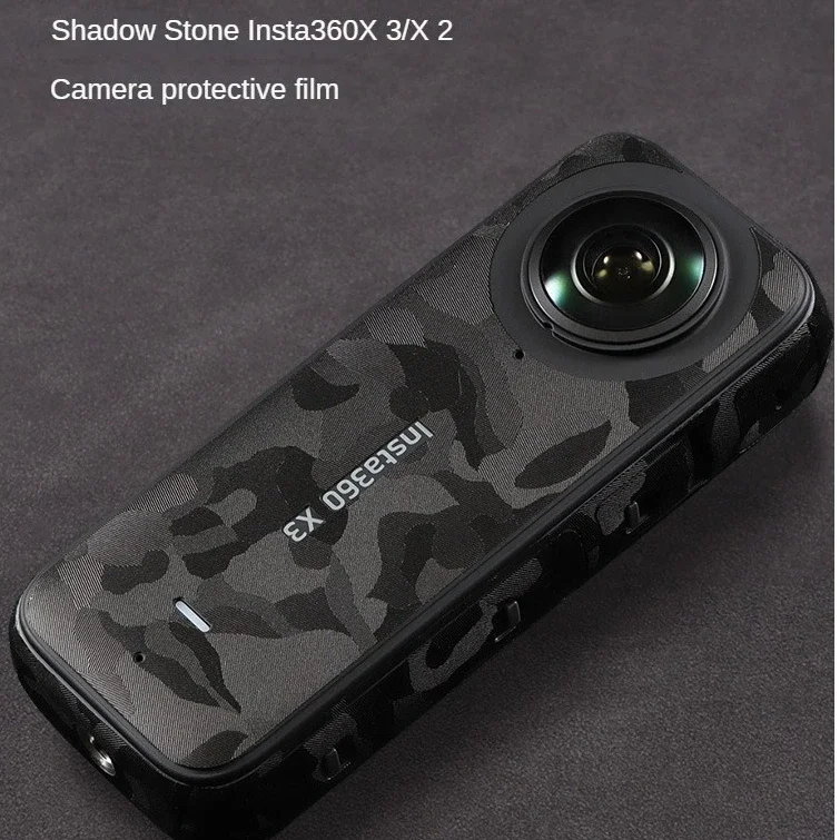 Ucons Anti-scratch Sticker for Insta360X3/Insta360X4 Protective Skin 3M Material Camouflage Black Sticker for Insta360X2