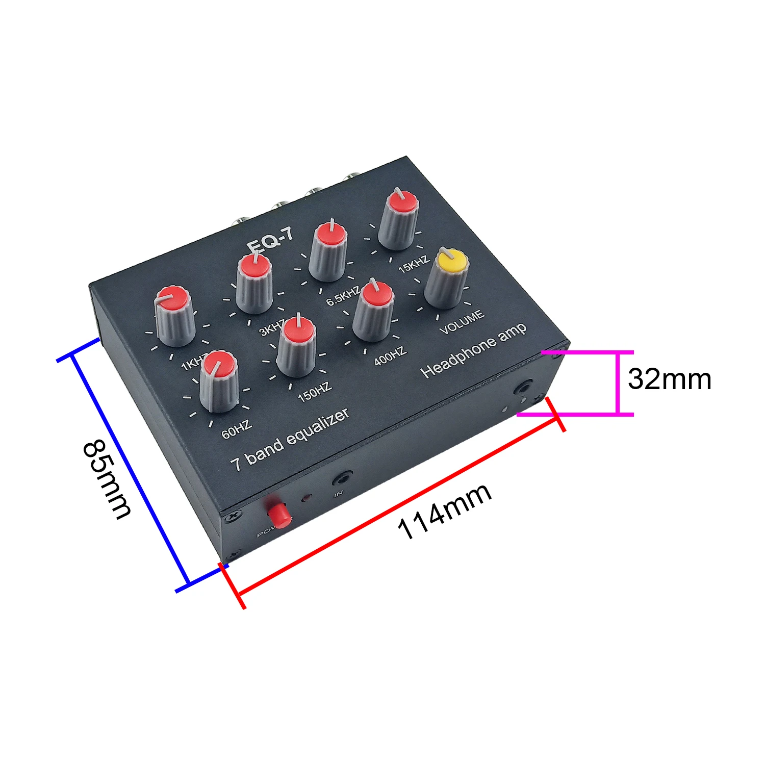 GHXAMP 7-segment Equalizer Tone Treble Mid Bass Adjust Mobile Computer Game Headset Ear Amplifier Audio Signal Preamplifier DIY