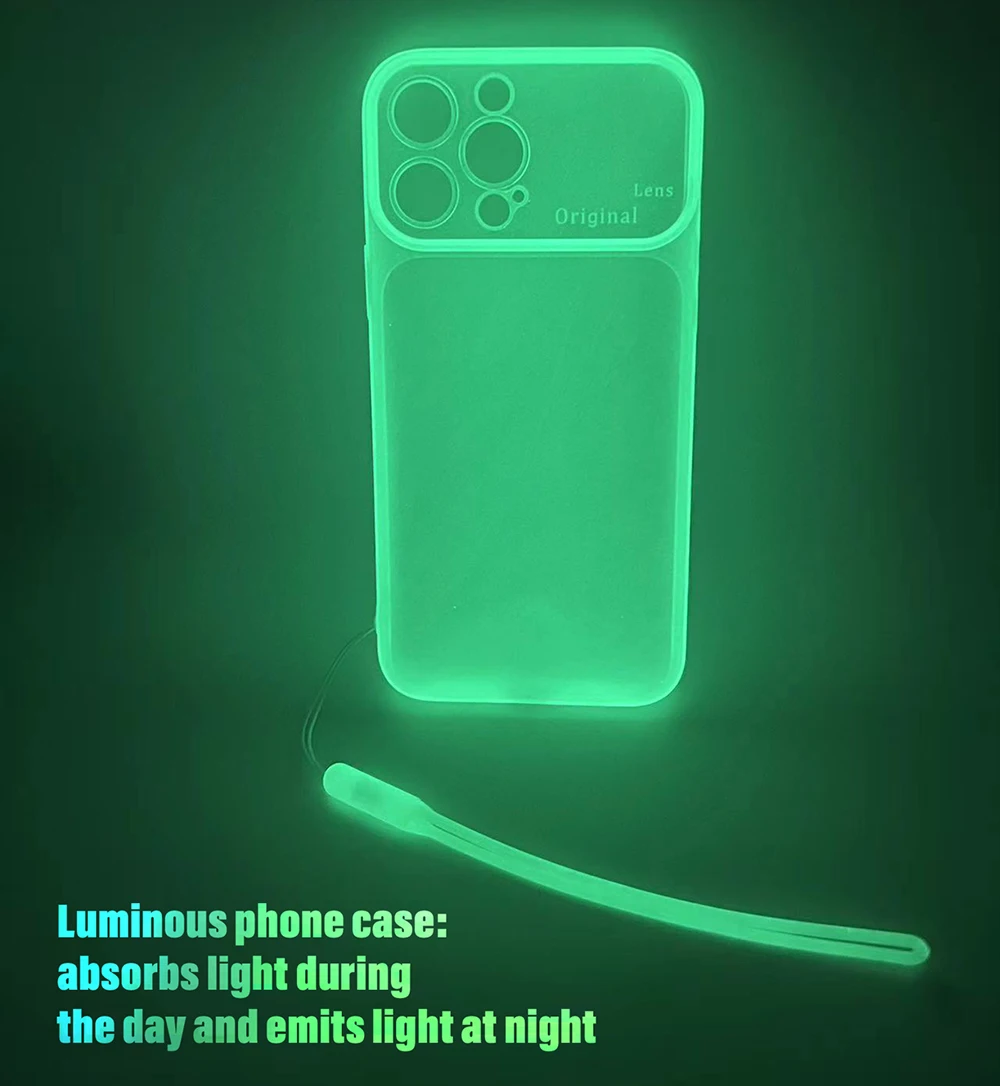 Luxury Night Light Luminous Clear Silicone Pattern Phone Case For IPhone 15 14 13 12 11 Pro Max XR XS 7 8 Plus Shockproof Cover