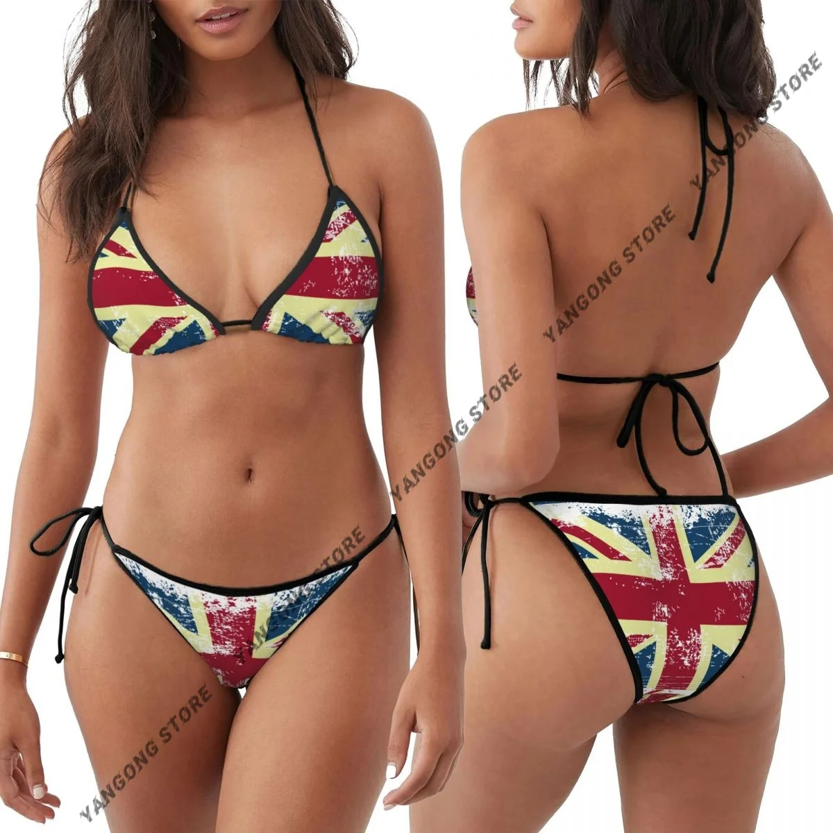 Micro bikini sexy bandiera britannica britannica costume da bagno vintage donna costumi da bagno perizoma bikini set costume da bagno brasiliano abbigliamento da spiaggia