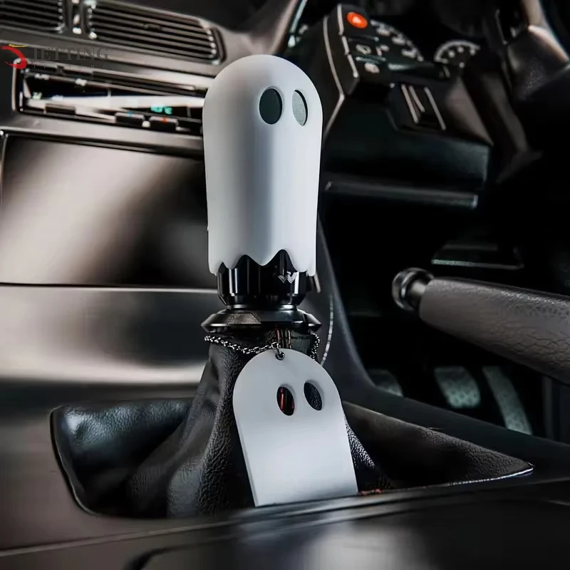 Universal Cute JDM Ghost Style Gear Shift Knob Glow In Dark Shift Head Knob Funny Gear Shifter Hand Car Modification Accessories