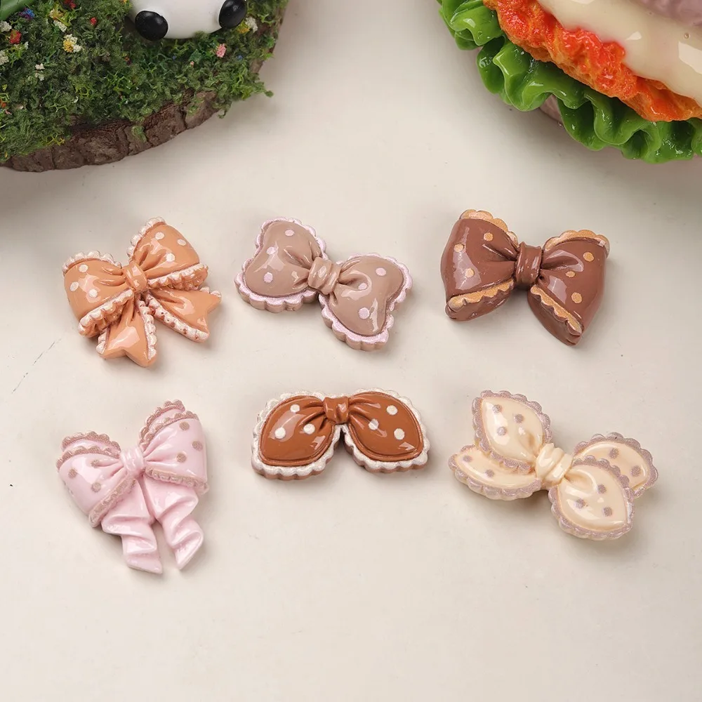 10pcs Mini Kawaii Cute Butterfly bow Flat Back Cabochons Scrapbook Diy  Party Hairpin Accessories Home Decoration Craft