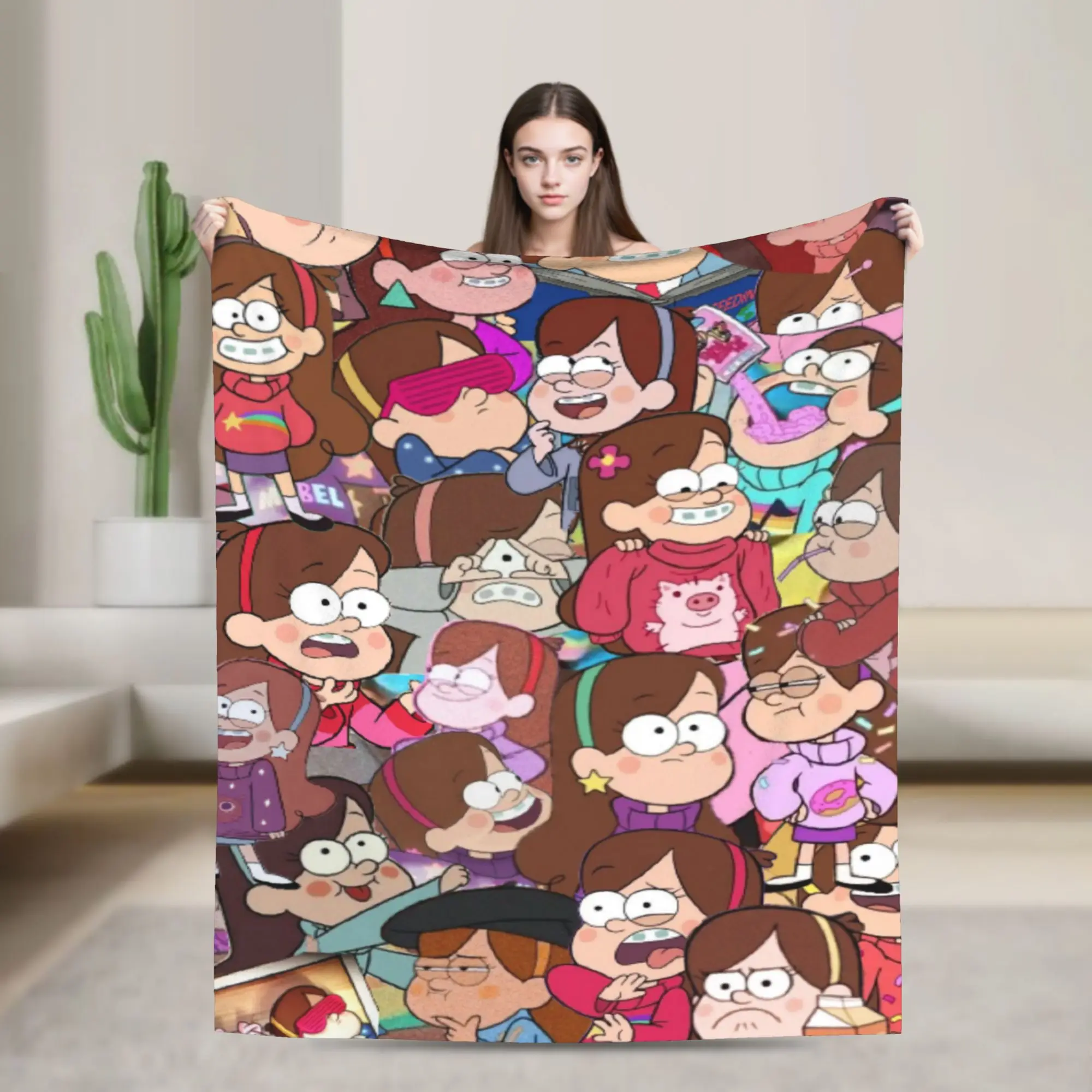 Gravitys Falls Blanket Multiple Sizes Warm Cozy Fluffy  Throw Blankets for Couch Sofa and Bed
