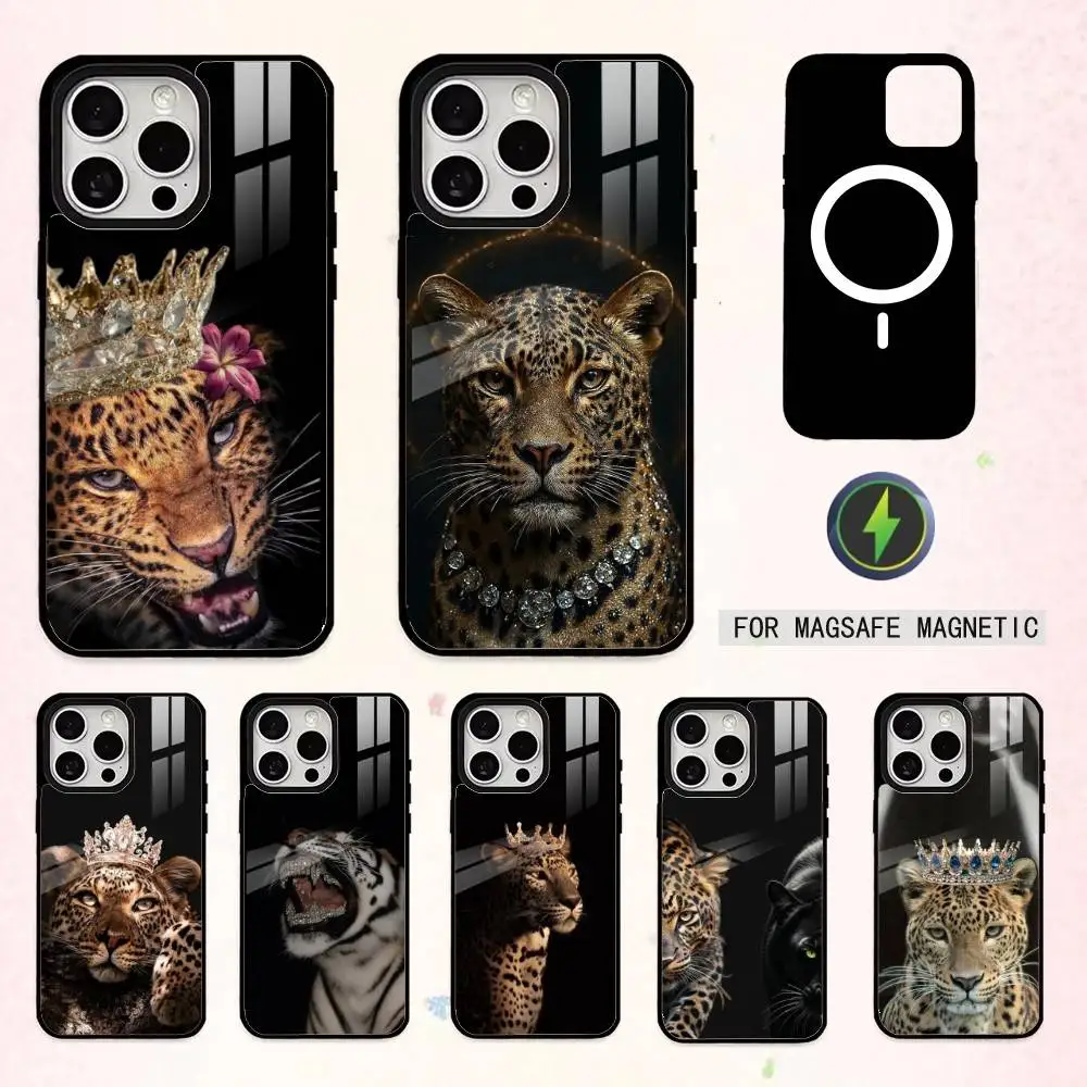 

abstract tiger Phone Case For iPhone17,16,15,14,13,12,11 Plus,Pro Max Magnetic For Magsafe Wireless Charging