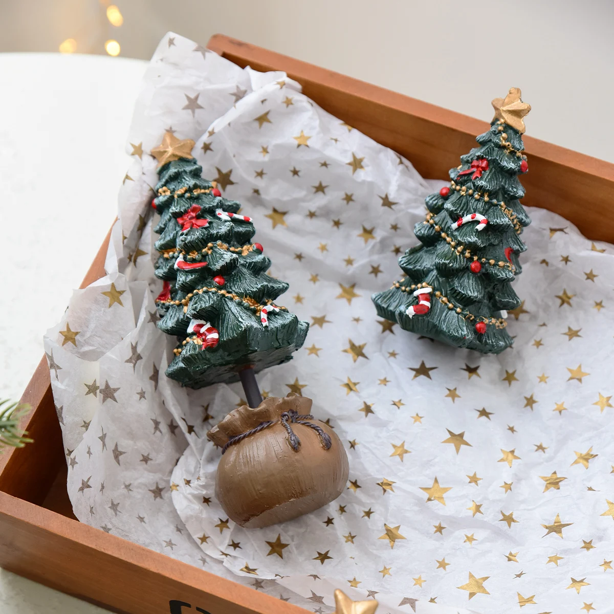 Christmas decoration ornaments resin mini desktop Christmas tree ornaments Christmas gifts gifts