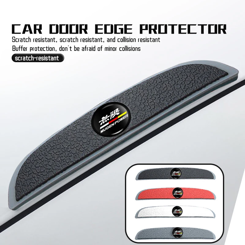 For Honda 4Pcs Car Door Edge Protection pad Buffer Strip Anti-Collision Protector Stickers Mugen Power Accord Civic vezel Crv