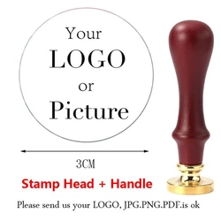 Logo Customize Sealing Wax Stamps Own Personality Logo Custom Made Unique Signet Copper Heads Wedding Birthday Small Business