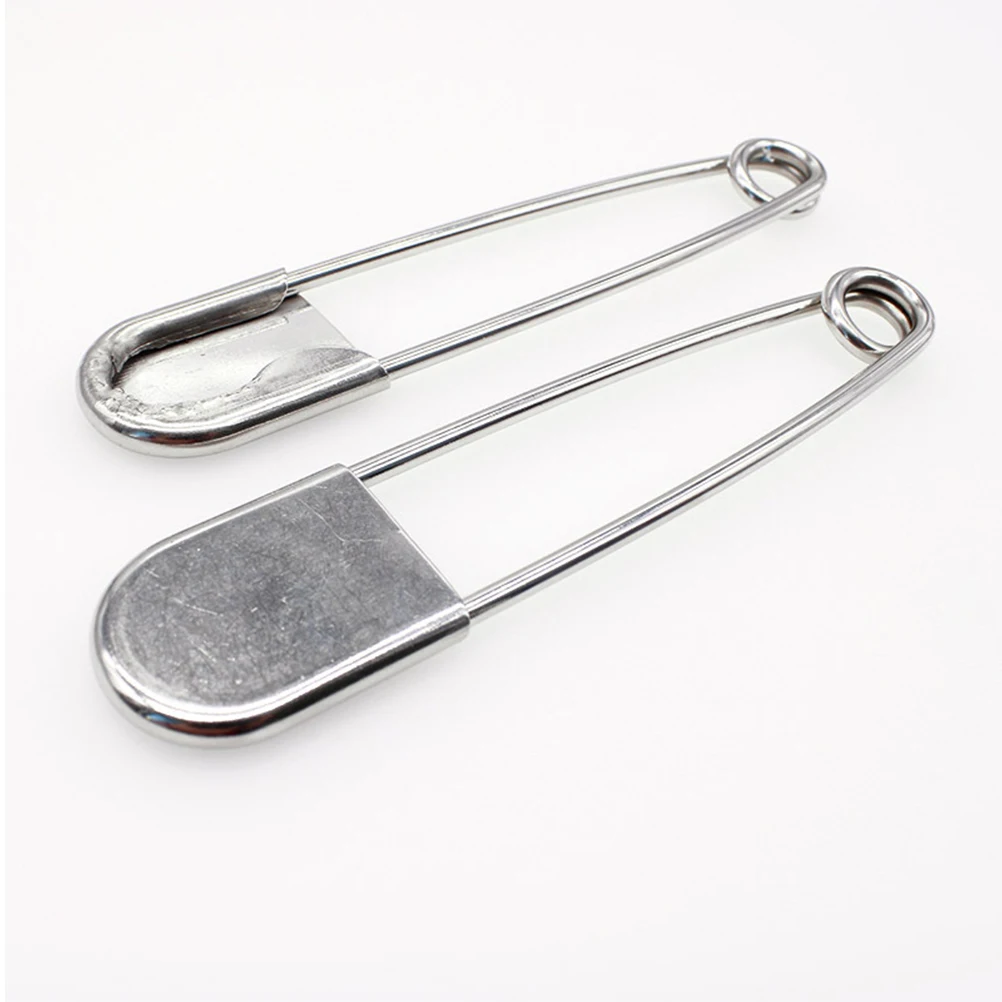 

7 Pcs Safety Pins for Thick Cloth Sheets Stainless Steel Clasps Extra Large Pins Daily Dressing Scarf Brooch Organization
