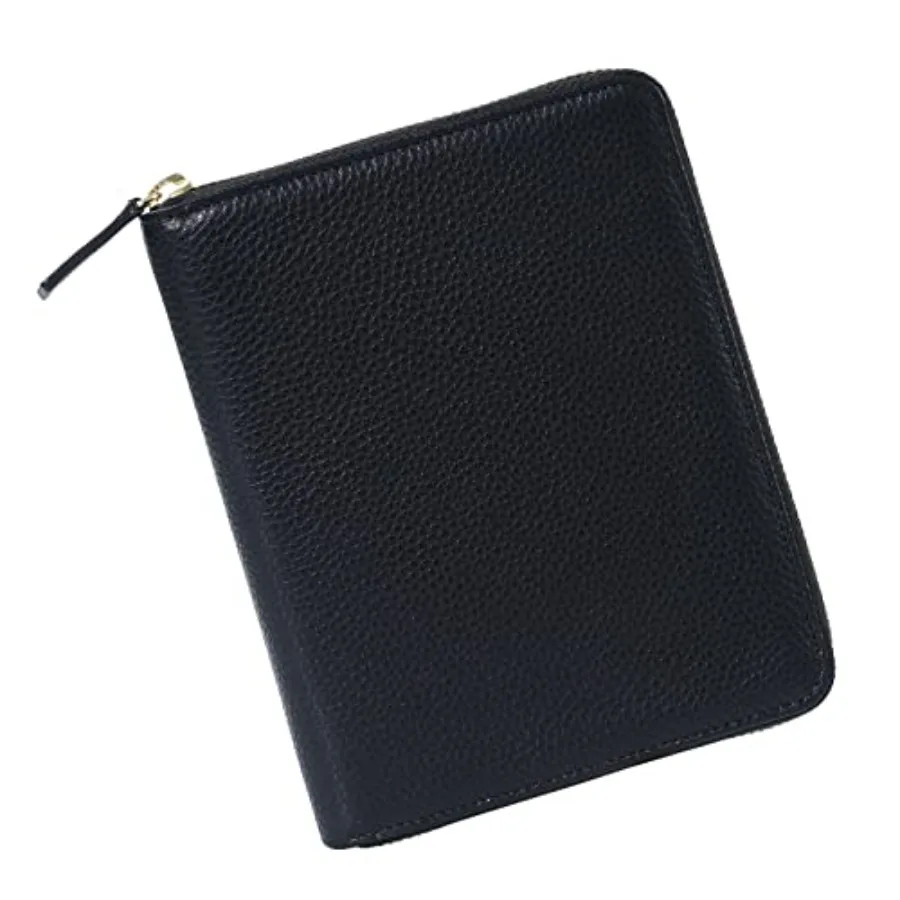 

Zippered Leather Cover for A6-Notebooks - Fits Hobonichi Original Stalogy and Midori MD Planners