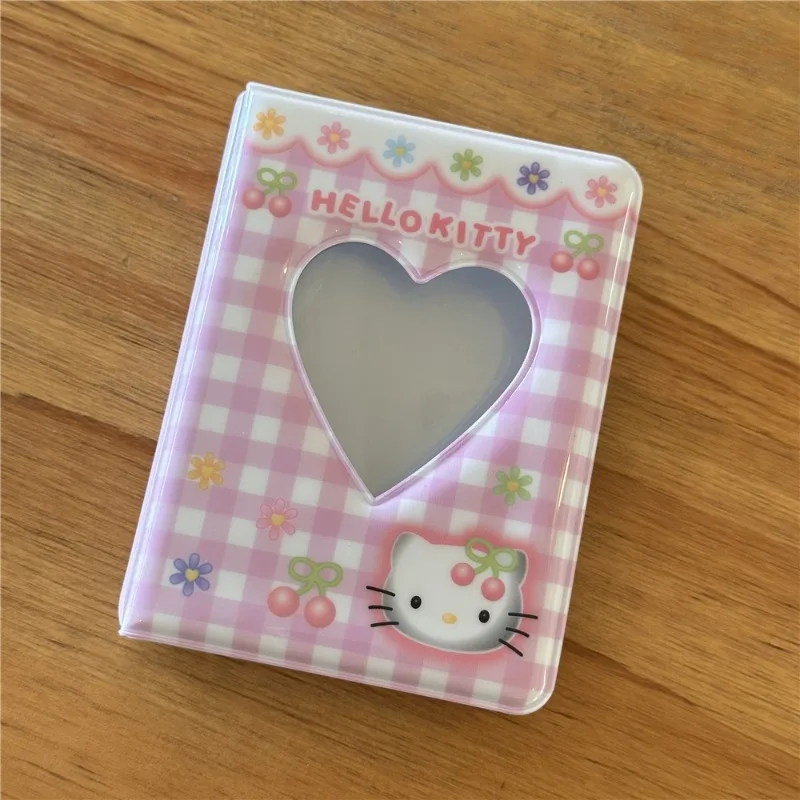 

Cute Hello Kitty 3-inch photo album cartoon anime Kawaii grid card book storage bag desktop decoration student girl gift wholesa