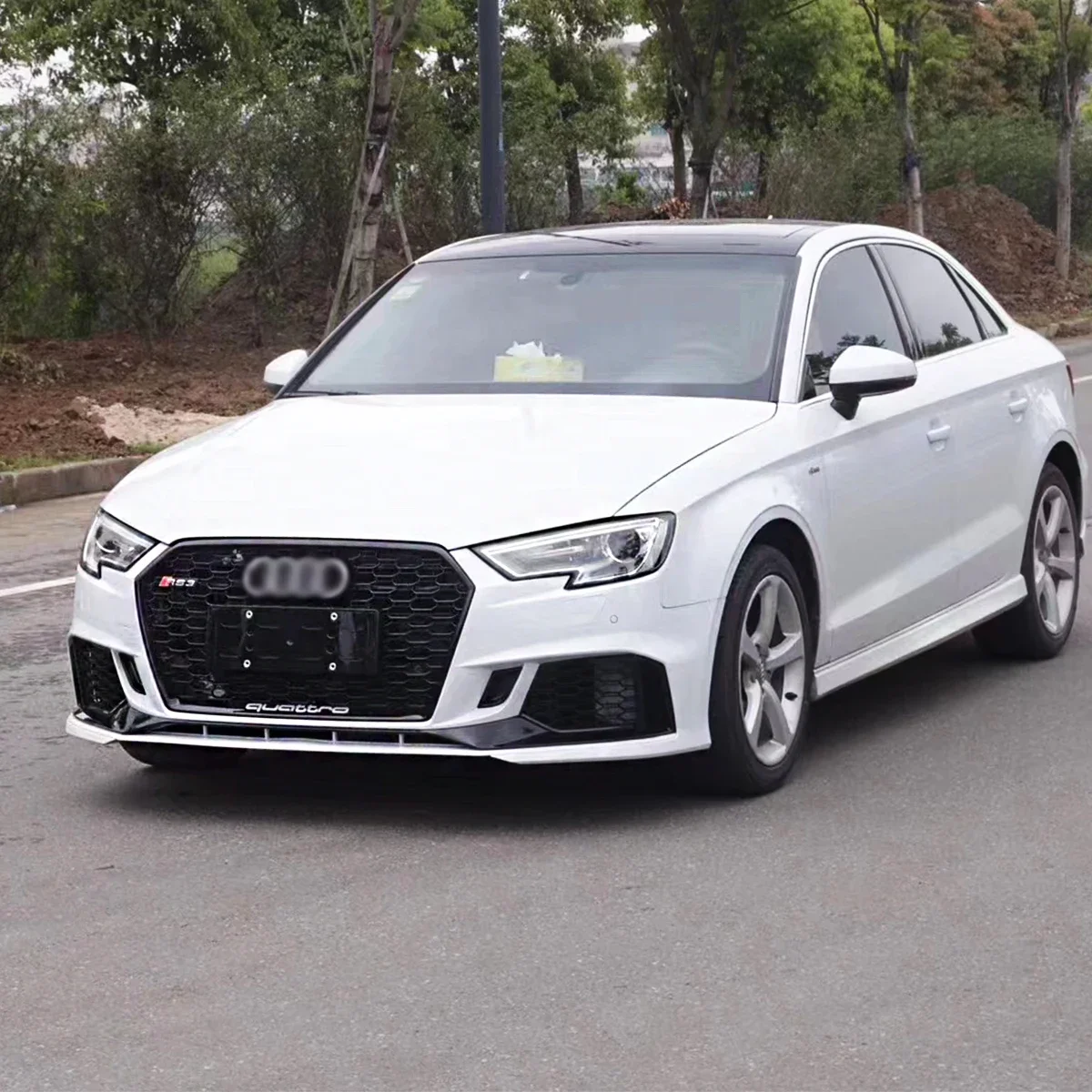 

Для audis A3 2017-2019 upgrade до RS3 style Body kit включает передний бампер решетка идеальная установка