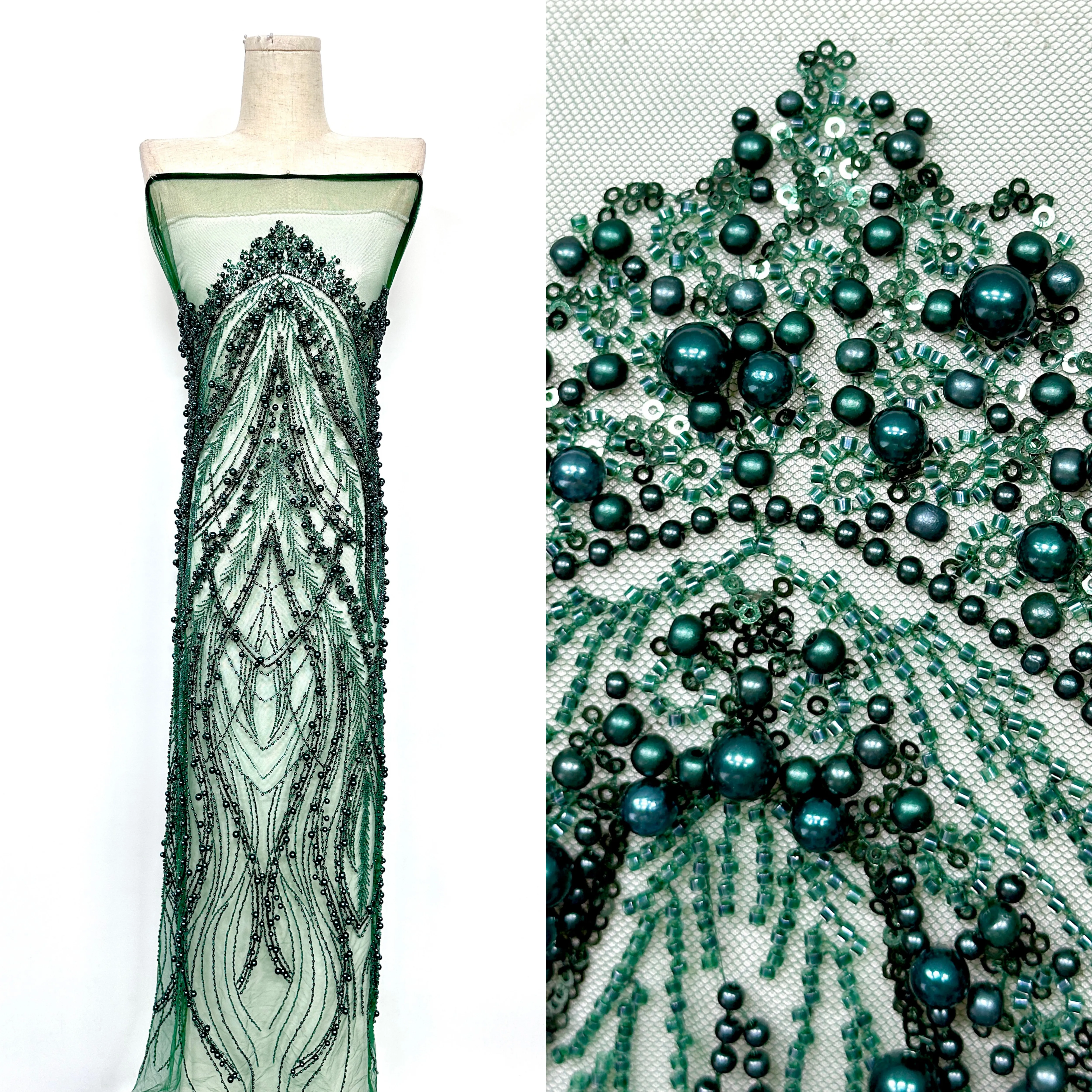 

2026 Luxury Bride Dress Embroidery Nigerian Sequins Tulle Lace African Lace Fabric Beads and Sequin French Lace