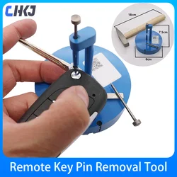 CHKJ Car Folding Remote Key Pin Removal Tool Kit with 1.4mm 2.0mm Pin Removal Load Cancellation Table Locksmith Tools