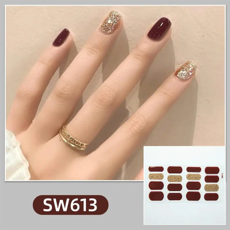 Lasting Elegant Lasting Nail Stickers Waterproof Convenient Waterproof Nail Art Decal Full Nail Sticker Beauty And Health