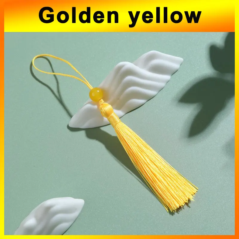 5-100Pcs Bookmark Beaded Tassels Polyester Tassel Handmade Soft Craft Mini Tassels with Loop Fringe Brush for DIY Jewelry Making