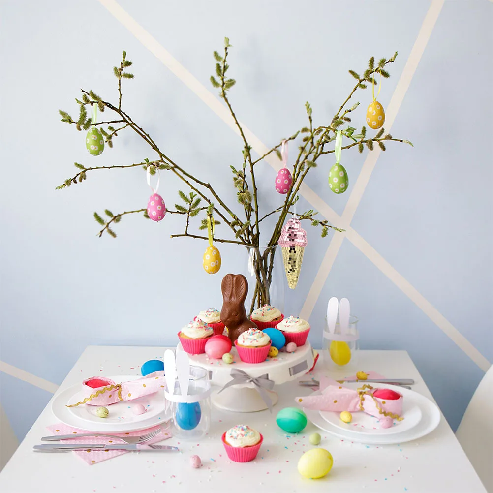 

2Pcs Ice Cream Disco Ball Hanging Decorations Summer Party Room Decor Indoor Outdoor Hanging Disco Ice Cream Decor Fun Sweet