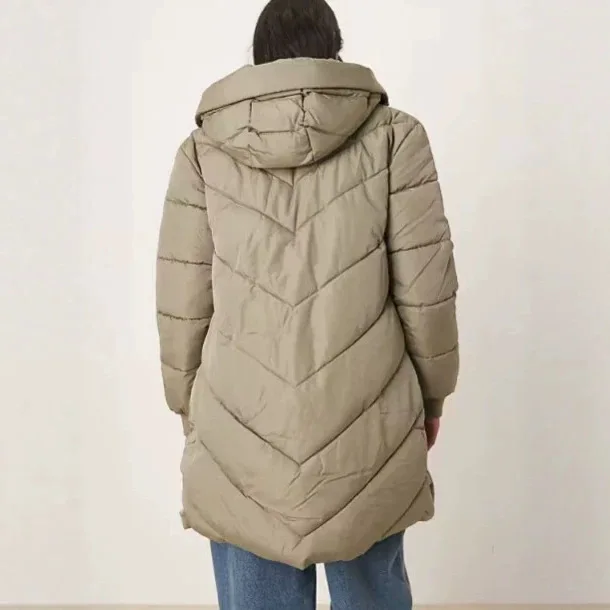 2026 Fashionable Long Over-the-knee Cotton Coat For But And Women, Winter Mid-length Thickened Long-sleeve Outerwear Vestidos