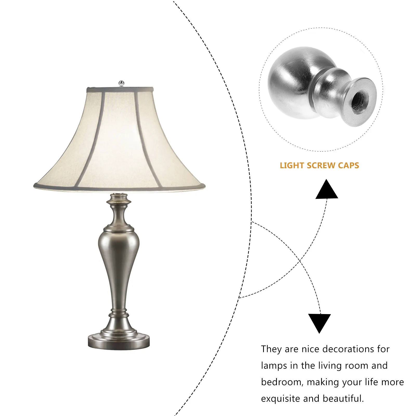 2Pcs Lamp Shade Finials Vintage Zinc Alloy Decorative Lamp Knob Replacement for Table Floor Light Decor Retro Lighting