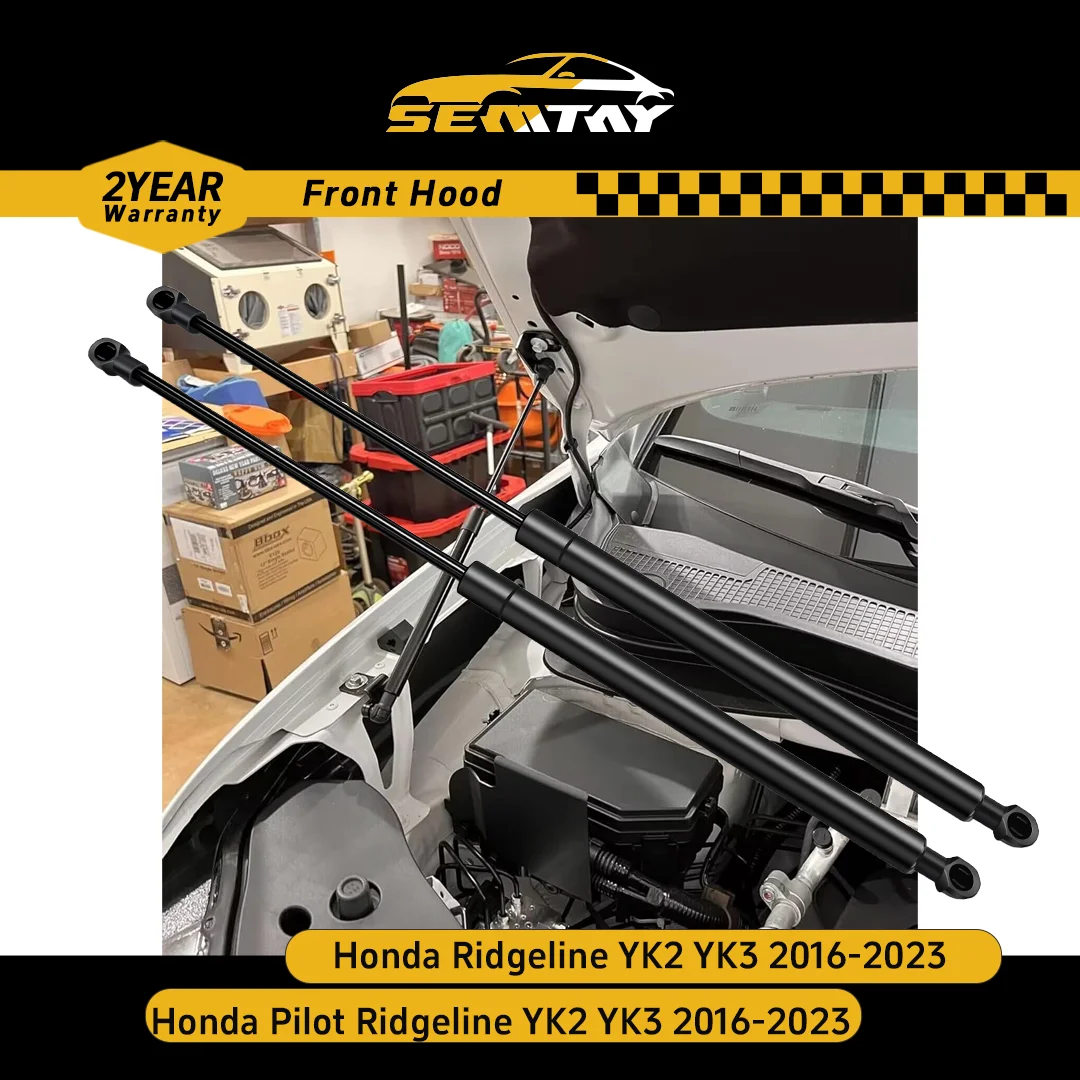 

SEMTAY Hood Struts for Honda Ridgeline YK2 YK3/Pilot Ridgeline YK2 YK3 2016-2023 Bonnet Lift Assist Spring Shocks Supports