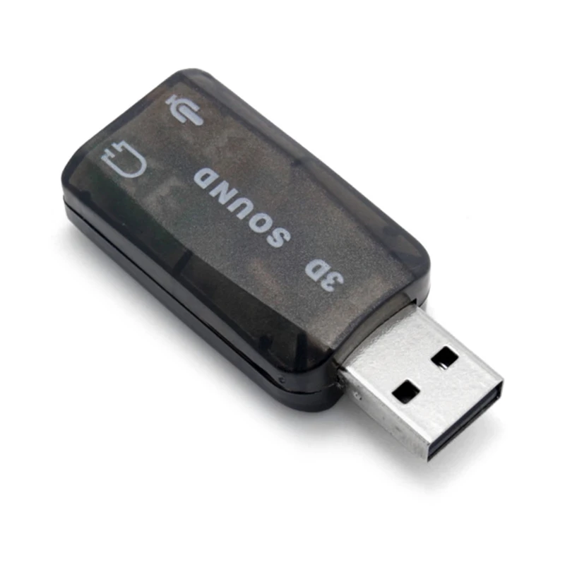 F3KE USB sang 3.5mm Bộ Chuyển Đổi Âm Thanh USB sang Aux Mic Nghe Card Âm Thanh 3D Bên Ngoài