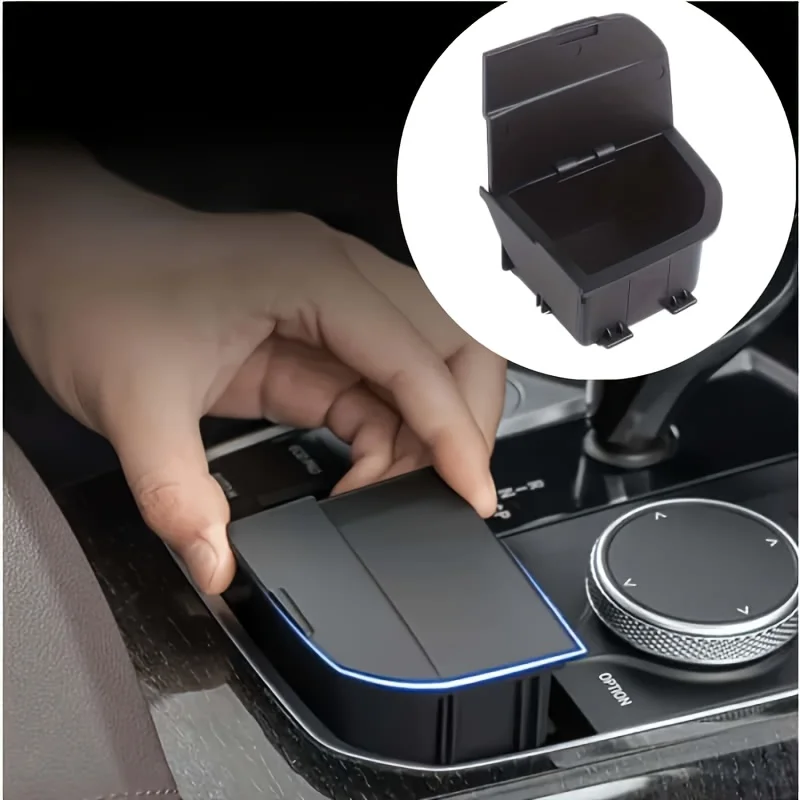 For BMW 3 4 Series G20 G21 G28 G22 G23G 26 2020-2024 I3 X3 X4 Z4 Black ABS Central Control Gear Storage Box Sleek Organizer view 2