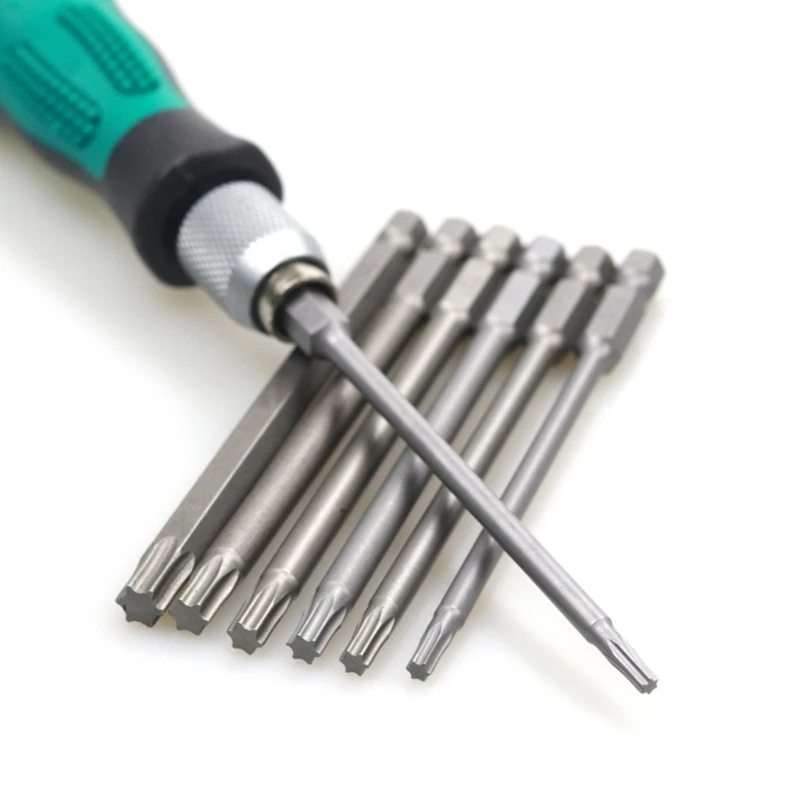 12Piece Magnetic Torx Screwdriver Set,Quality Alloy Steel Head 100mm T 6-T40 Durable Tool for Various Screwing Tasks