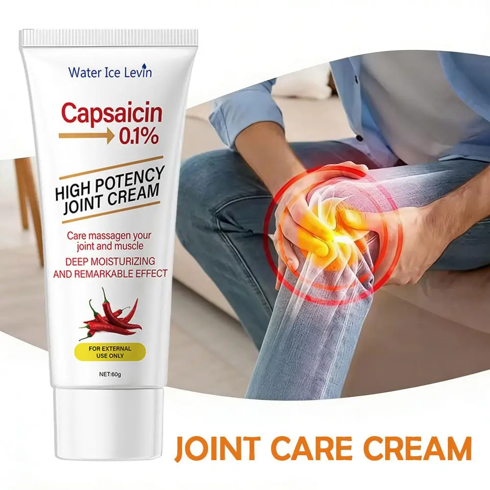 High Potency Capsaicin Joint Care Cream 60g Muscle Soothing Deep Moisturizing Portable Massage Cream For Sports Recovery Of G1D3