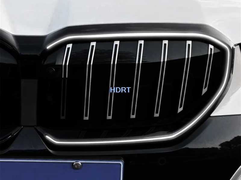 تصفيف السيارة المصد الأمامي سباق الشوايات غطاء جزء حامي اكسسوارات الديكور الخارجي ملصق لسيارات BMW 5 Series G60 2024 +