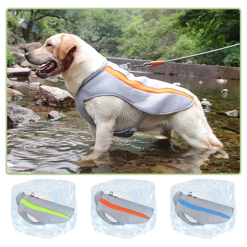 Pet Heatstroke Prevention and Cooling Vest Dogs Summer Outdoor Activities clothing for Large Dog Clothing Pets Products for Dog