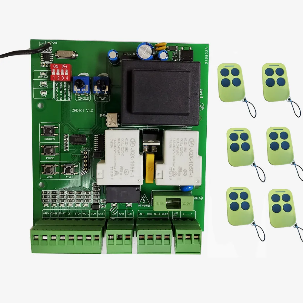 Gate motor controller circuit board electronic card for sliding gate opener 110V or 220V AC model