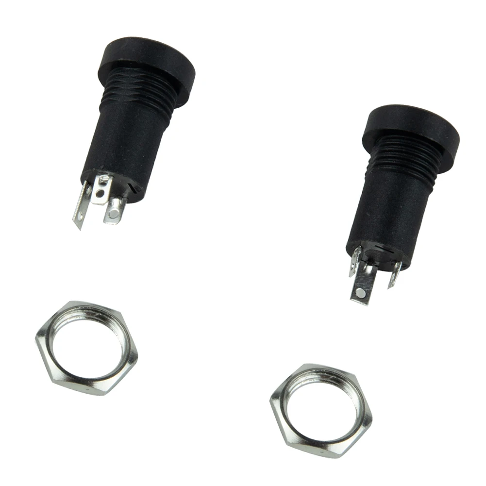 Conectores de Audio de 3,5 MM, Panel de montaje, enchufe de plástico, adaptador estéreo de soldadura de 2,1x1cm, Audio Aux, chasis negro útil