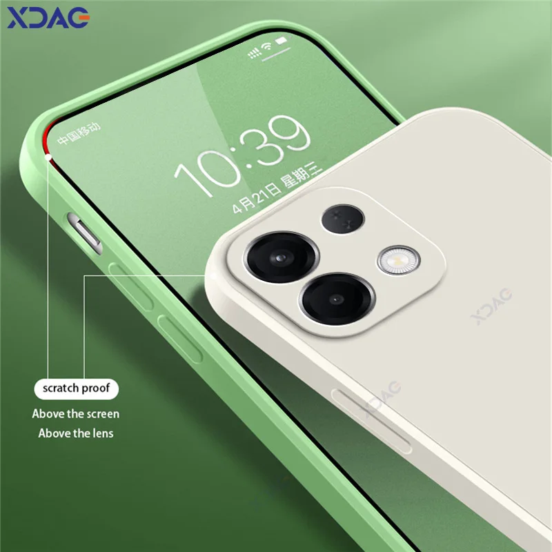 OPPO K13 5G 글로벌 카메라 보호용 고급 캔디 휴대폰 케이스 OPPOK13 소프트 커버 사각형 액체 실리콘 아머 코크