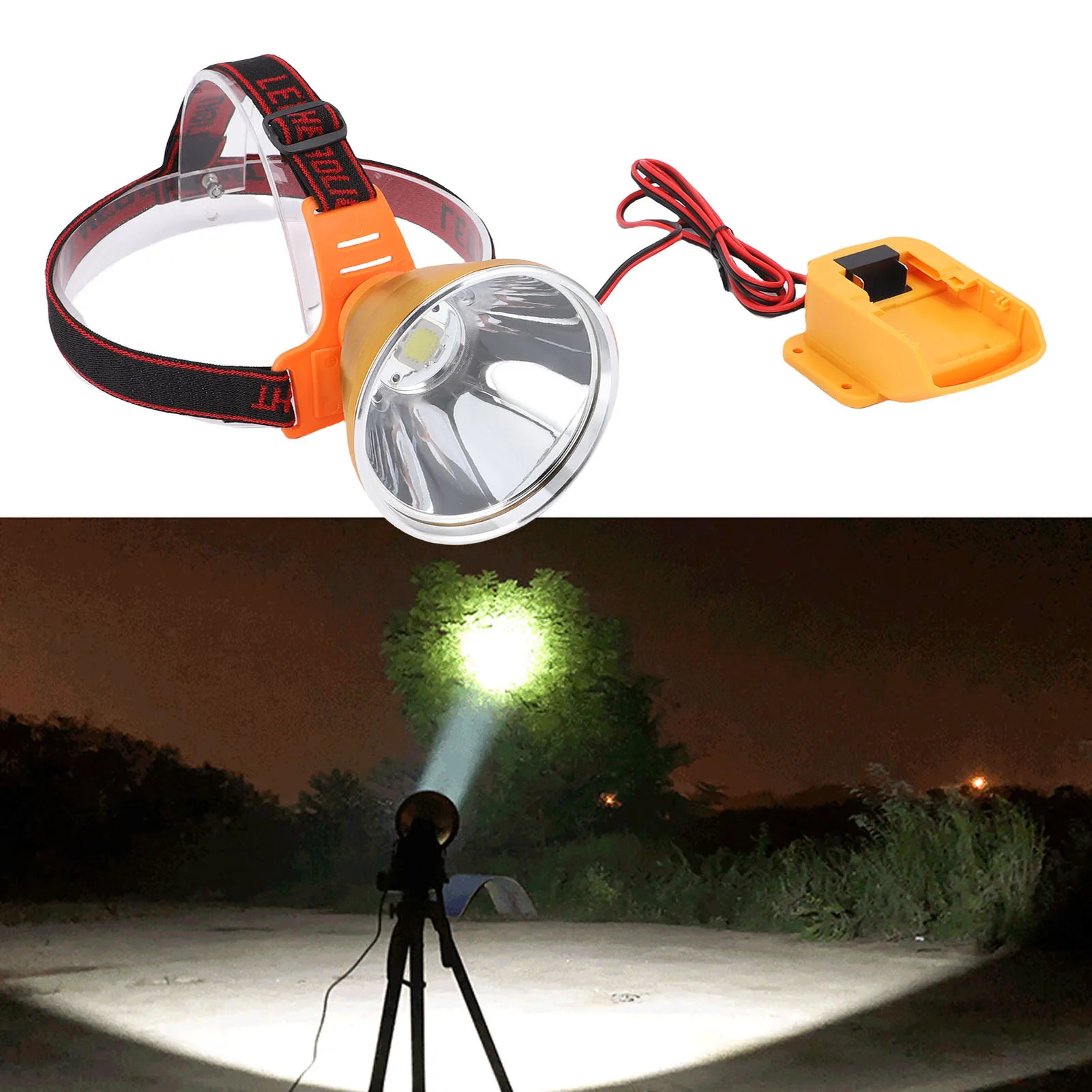

Cordless LED Headlamp 20V 60V Battery Powered 500W Long Distance Super Bright LED Headlight Spot Light LED Headlight Spot Light