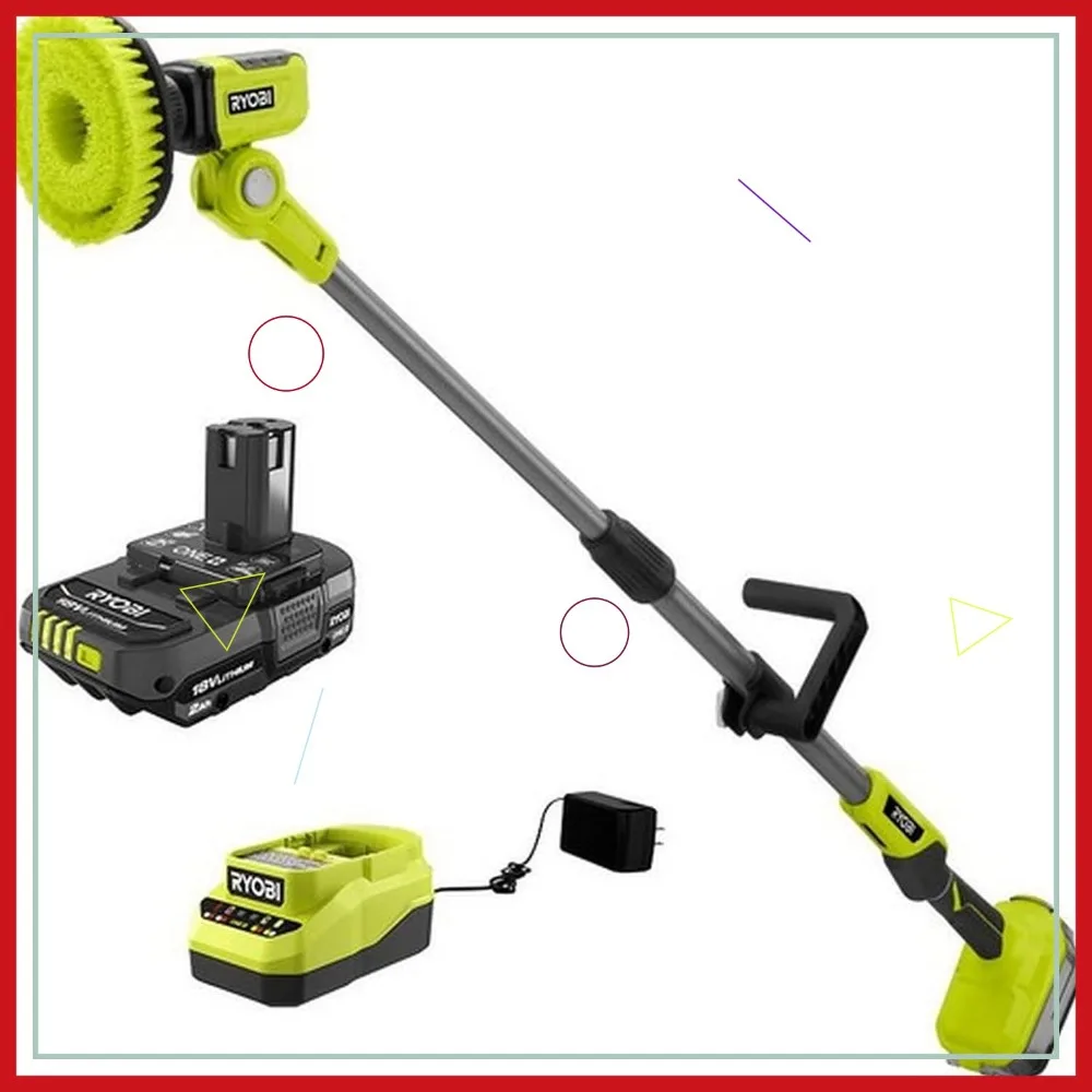 

18V Cordless Telescoping Power Scrubber Kit with 2.0Ah Battery and Charger