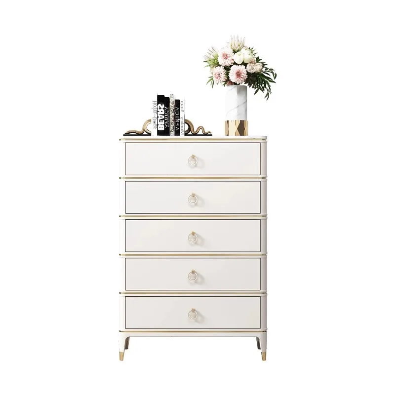 LTT living room marble storage drawer cabinet modern simple bedroom solid wood storage cabinet