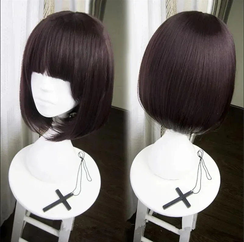 Anime Bungo Stray Dogs Akiko Yosano Cosplay Wigs Brown Short Curly Heat Resistant Synthesis Hair Bobo Wig