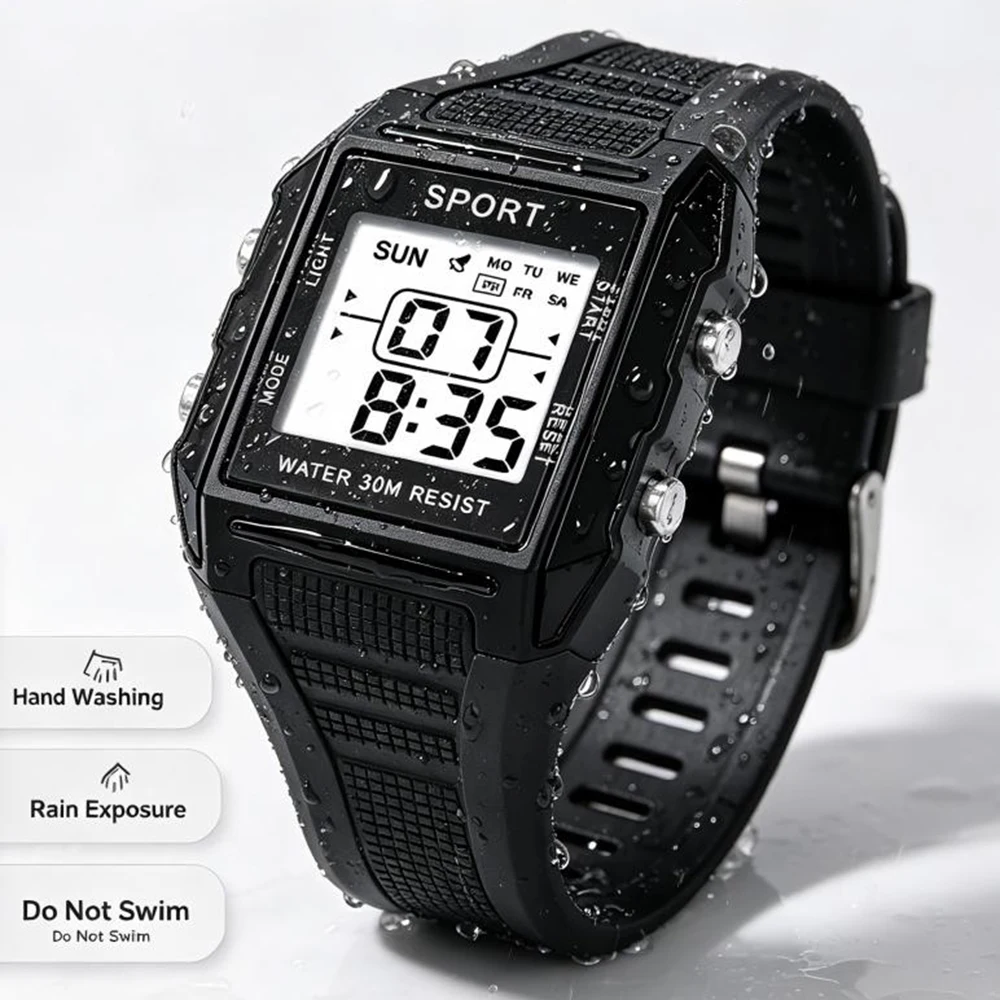 Men's Digital Watches Multifunction Military Men Sports Wristwatch Sweatproof Luminous Man Student Electronic Watch