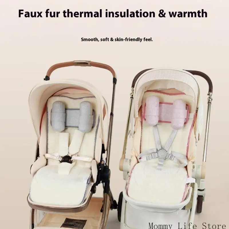 

Moisture Wicking Strollers Cushion Reversible Polyester Fabric Easy Installation