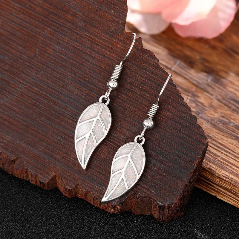 2024 Leaf Dangle Earrings for Women Creative Design Enamel  Daily Wear Party Chic Female Accessories Trendy Jewelry