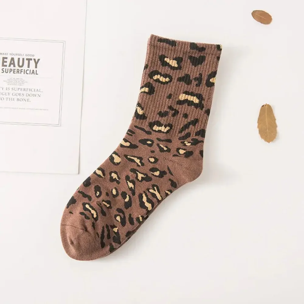 Woman Print Socks Korean Ladies Style Color Sexy Leopard Print Socks Women Calcetines Funny Socks Носки Женские Calcetines Mujer